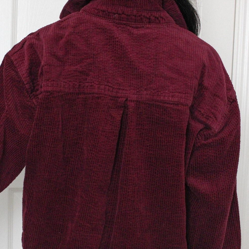 Deep Red Button Up - Picture 3 of 4